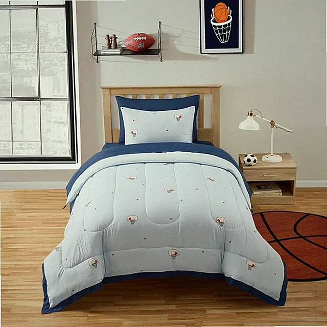 Basketball Comforter Set Twin Size – Bed in a Bag with Sheets, Pillowcases & Sha