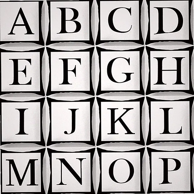 Black White Letter Alphabet Printed Pillowcase Decorative Pillows Cushion Cover