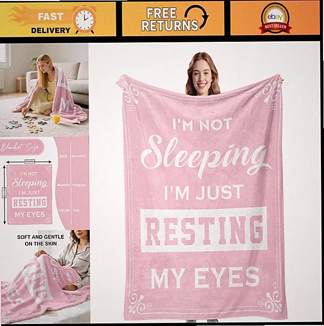 Cozy Pink Blanket for Women - Funny Gift for Mom, Wife, Birthday, Mother's Day