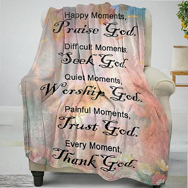 Faith-Inspired Throw Blanket: Christian, Religious, Spiritual Gifts for Adults