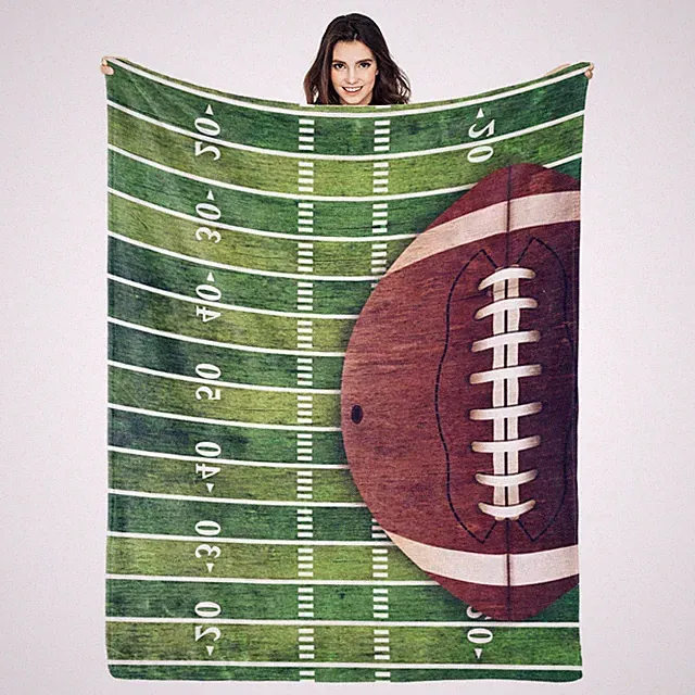 Football Blanket - Soft Warm Throw for Couch Lightweight Cozy Bed Blankets &...