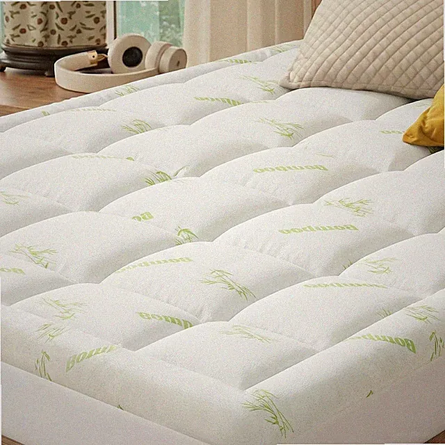 Full Cooling Pillow Top Mattress Topper – Ultra-Soft Bamboo Viscose Cover, De...