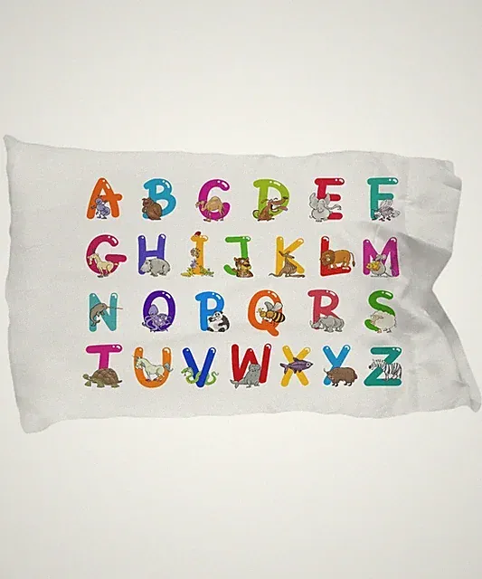 Kid's Alphabet Animal Pillow Case