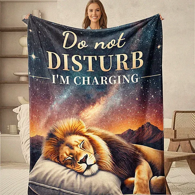 Lion Throw Blanket for Adult Kids, Lion Lovers Gifts Blanket Cute Animal Home...