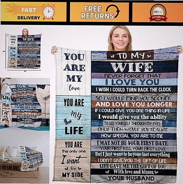 Romantic Anniversary Gift for Her - Soft Flannel Throw Blanket for Couch & Bed