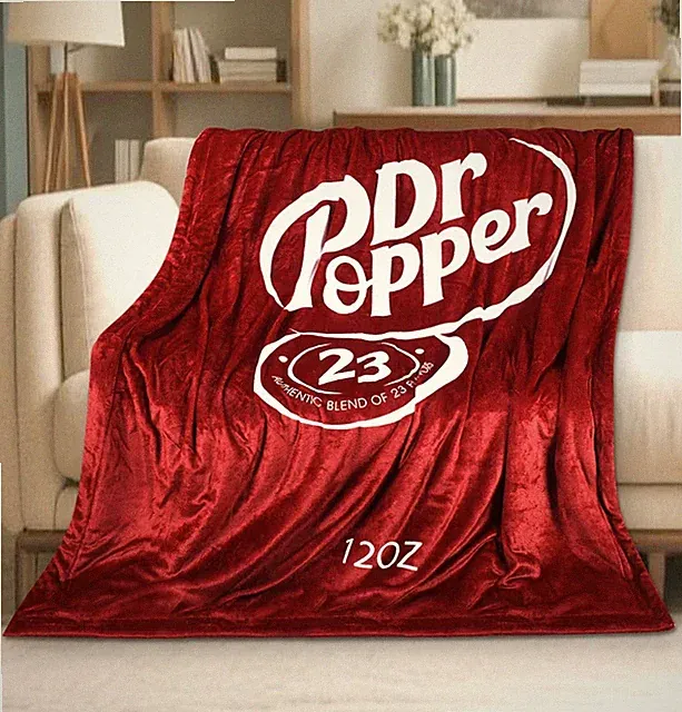 Soft Thermal Flannel Throw Polyester Blanket -Soda can Stuffed - 70"×60" Doct...